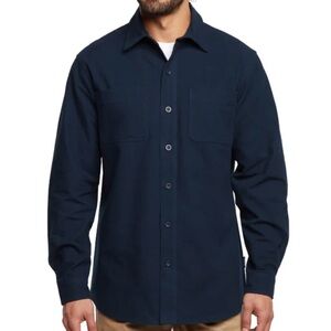 Woolrich Men's Navy Blue Shirt 100% Cotton